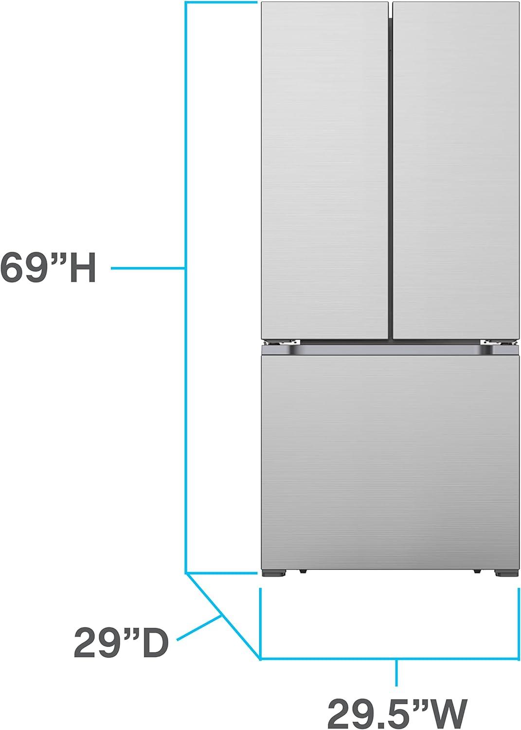 Avanti Frost Free French Door Refrigerator​, 17.5 Cu. Ft., in Stainless Steel (FFFDS175L3S)