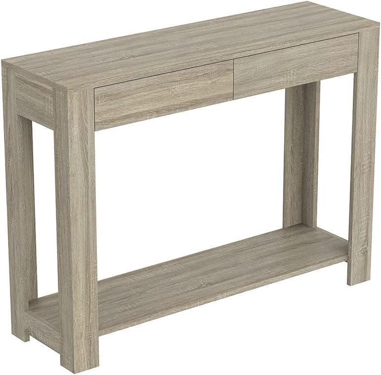 Dark Taupe 40"L Modern Console Table with Storage