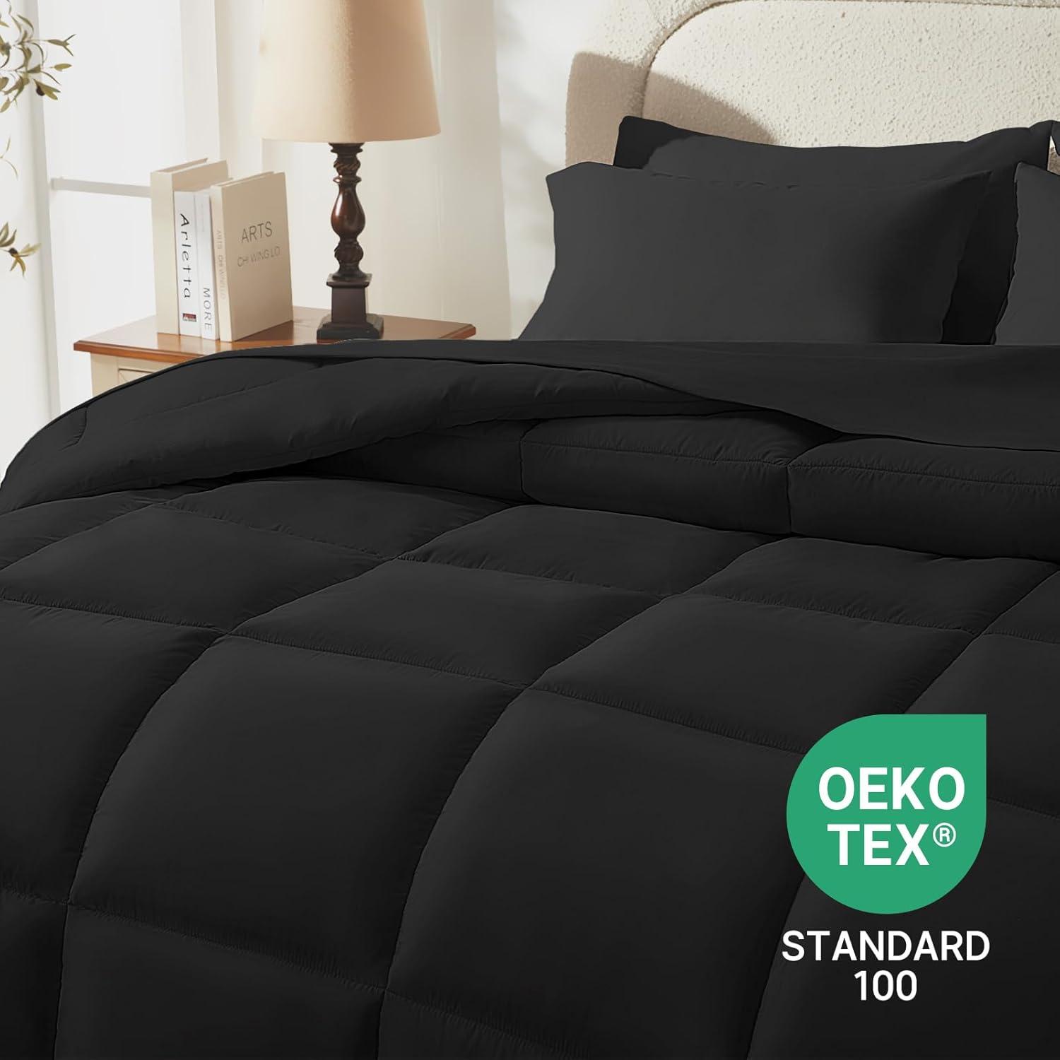 Sweet Home Collection All Season Bed-in-A-Bag 5pc/7pc Solid Color Comforter & Sheet Set Ultra Soft Bedding by Sweet Home Collection