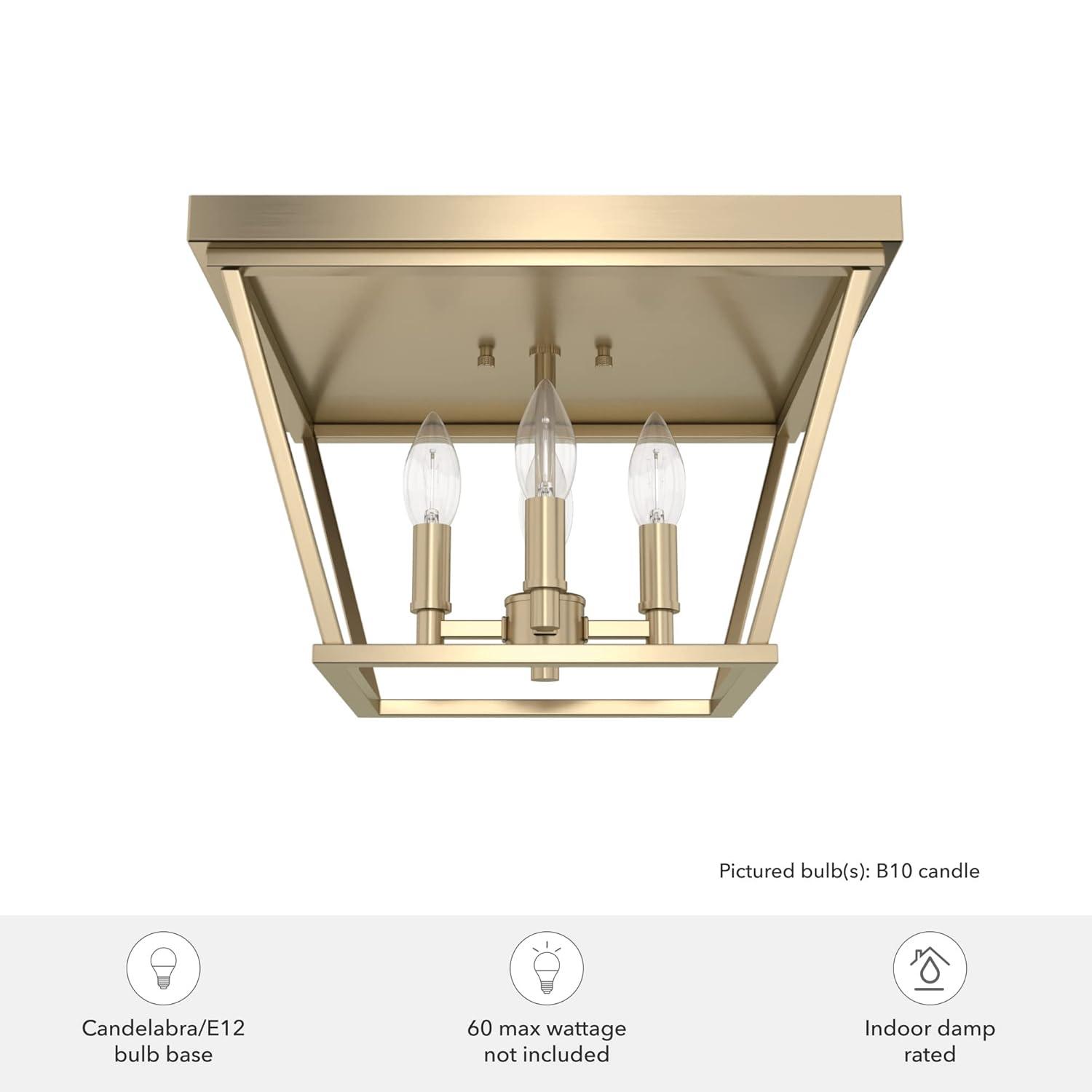 Hunter Fan Laurel Ridge 4 - Light 14'' Lantern Square / Rectangle Flush Mount