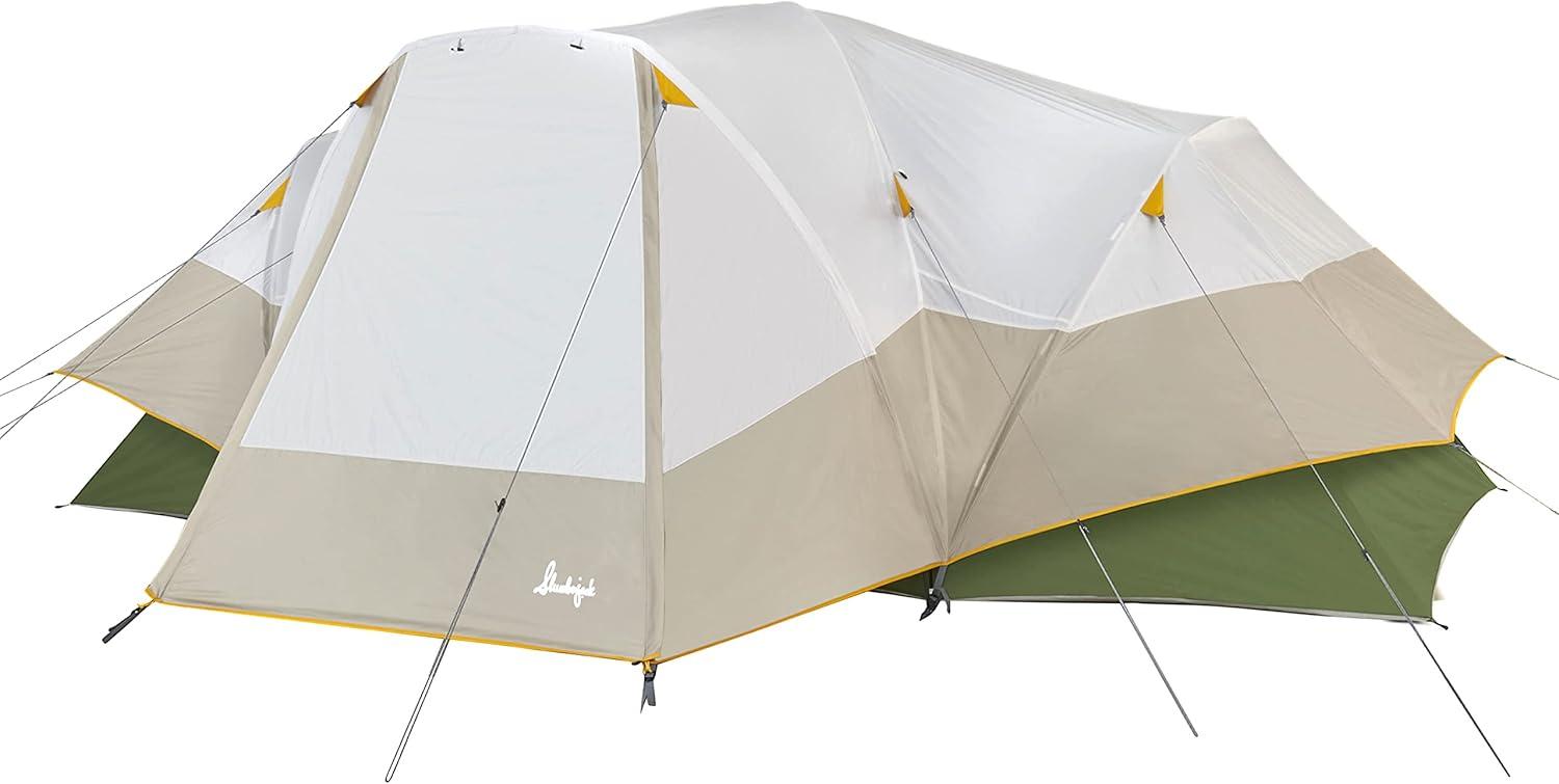 Aspen Grove 8-Person White and Green Dome Tent with Vestibule