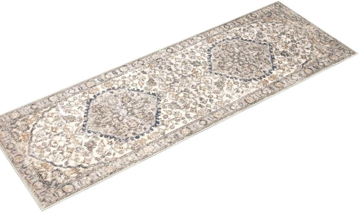 Loloi Teagan Natural / Lt. Grey 2'-8" x 10'-6" Runner Rug