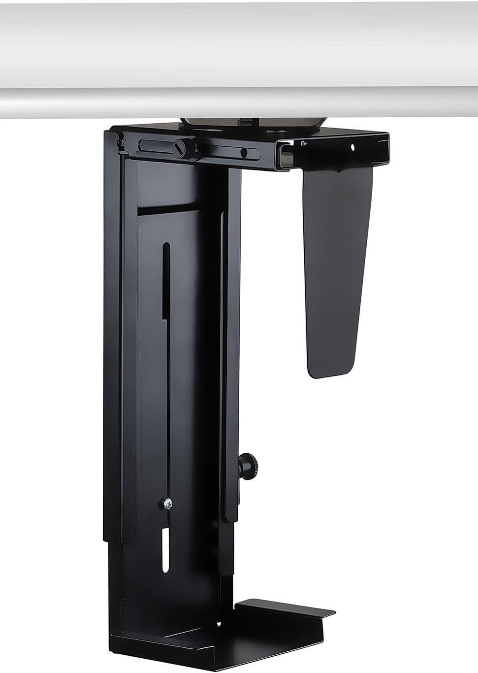 Mount-It Height Adjustable CPU Under Desk Mount Bracket | Computer Tower Wall, Under Counter Holder