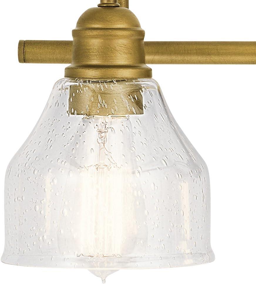 Avery Natural Brass 24" Transitional 3-Light Vanity Fixture