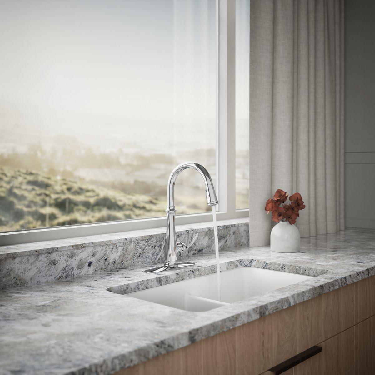 Bellera™ Pull Down Single Handle Kitchen Faucet with Handle and Supply Lines