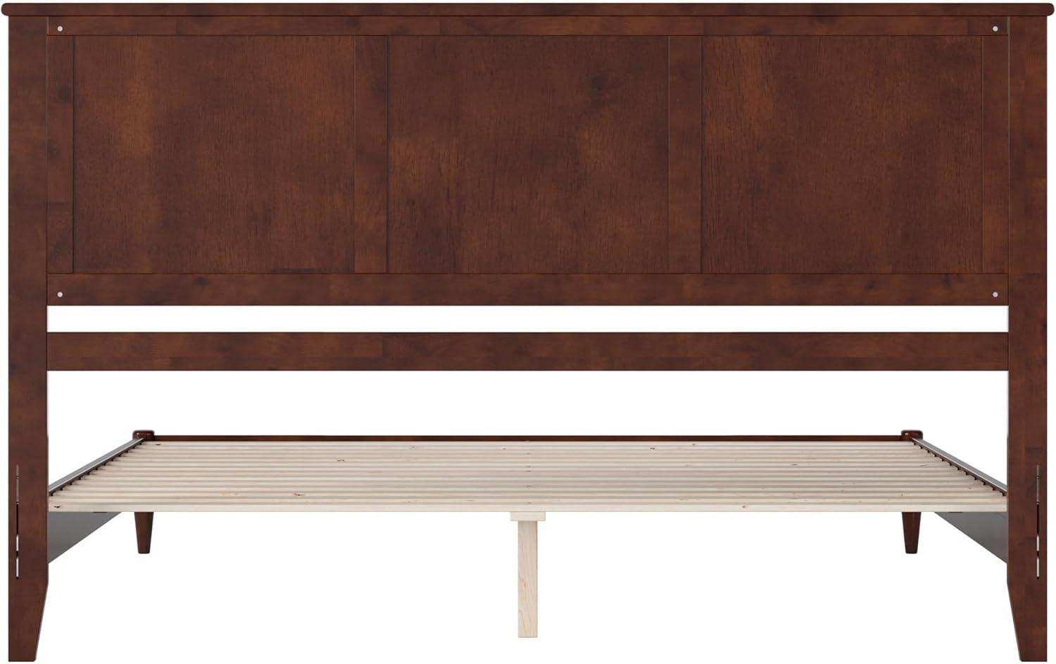 AFI Charlotte King Solid Wood Low Profile Platform Bed, Walnut