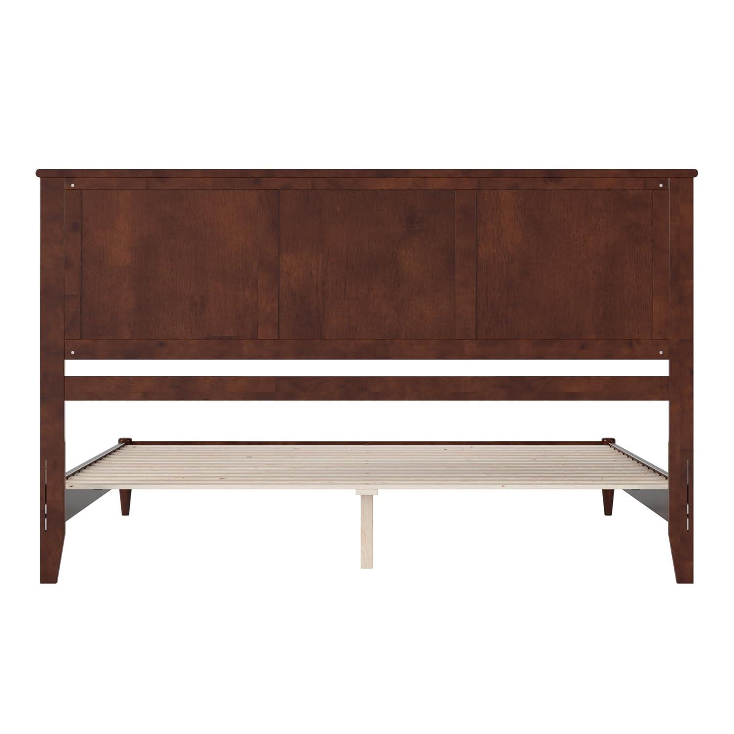 AFI Charlotte King Solid Wood Low Profile Platform Bed, Walnut
