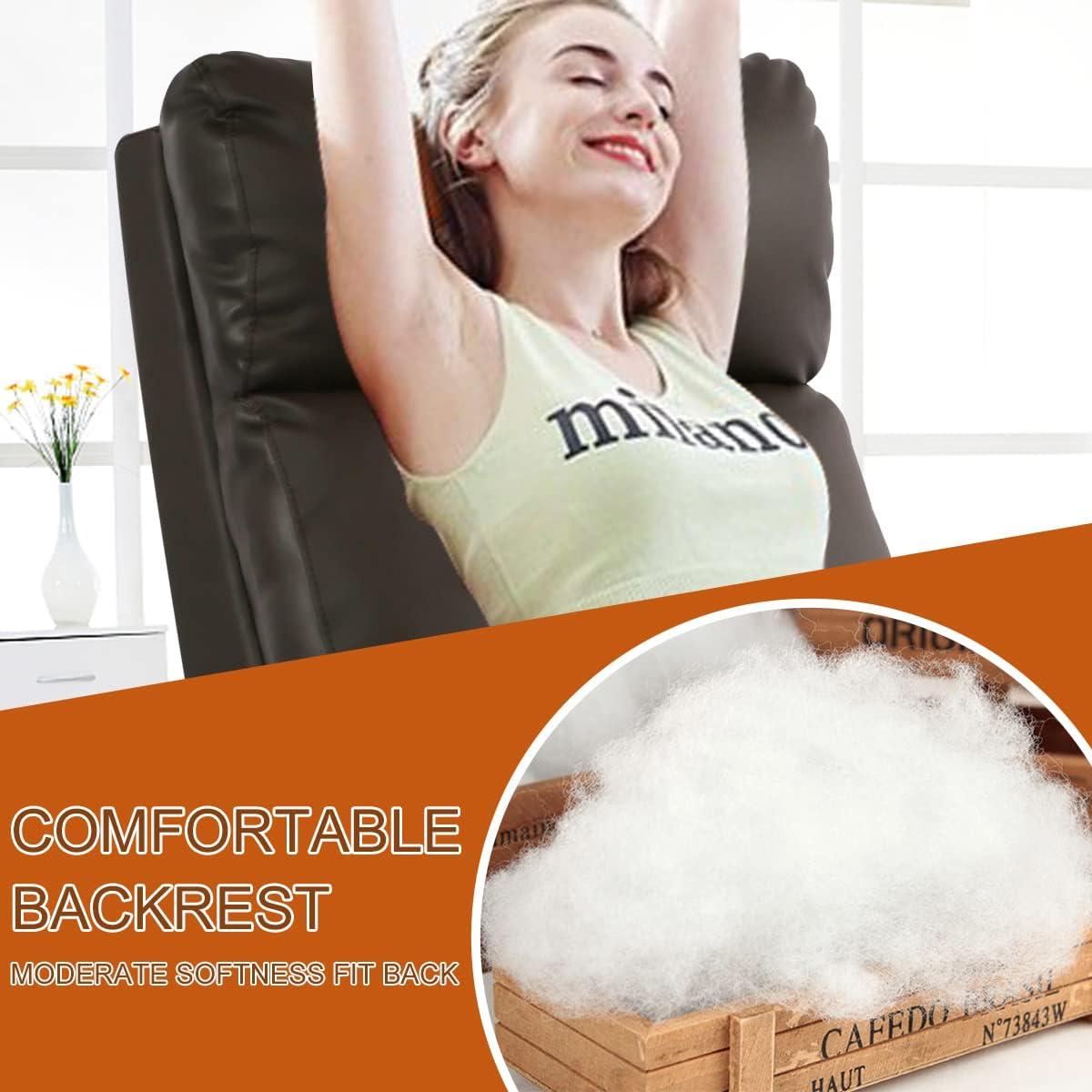 FDW Recliner Chair for Living Room Massage Recliner Sofa Reading Chair Winback Single Sofa Home Theater Seating Modern Reclining Chair, Brown