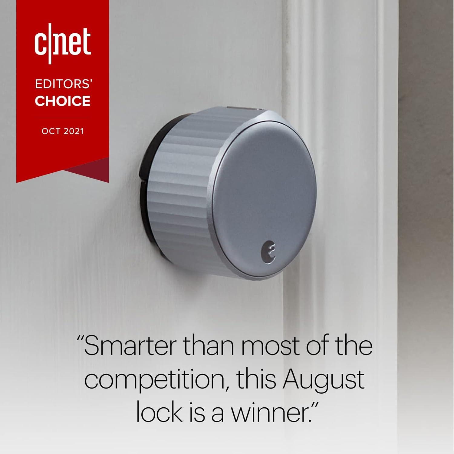 August Wi-Fi Smart Lock with Smart Keypad AUG-SL05-K02-S01 Silver, Metal, Silver Finish