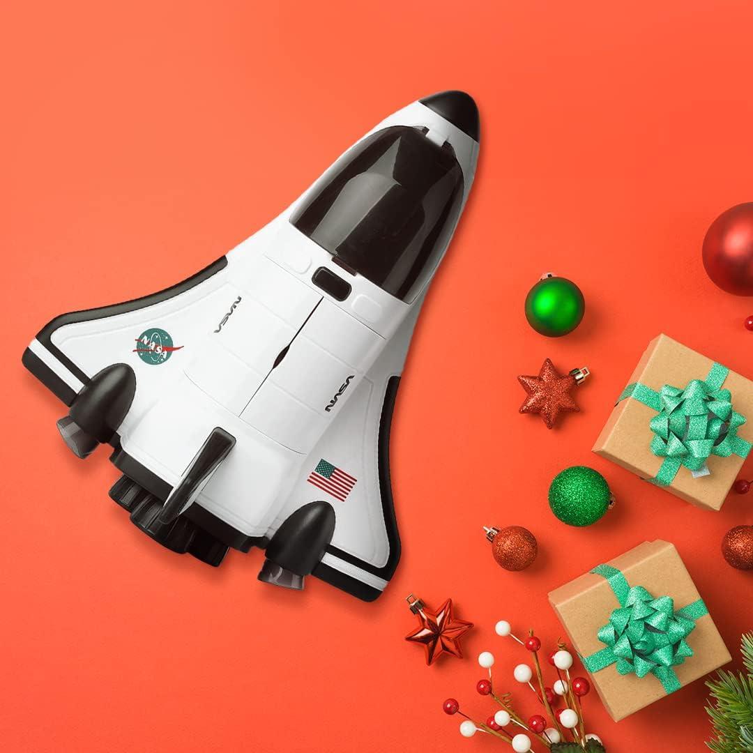 Space Shuttle Toy with Astronaut Figure, Lights Up with Light and Blast Off Sound Effects