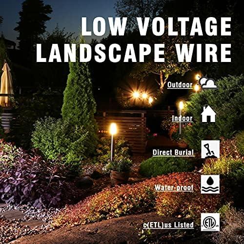FIRMERST 16/2 Low Voltage Landscape Lighting Copper Wire 100 Feet UL Listed