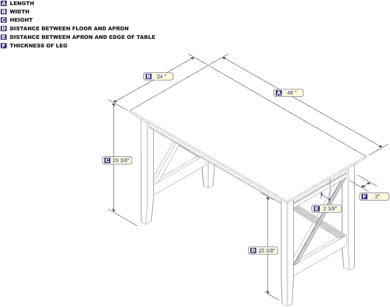 AFI X Design Solid Wood Writing Desk with Felt Drawer & Charging Station in White