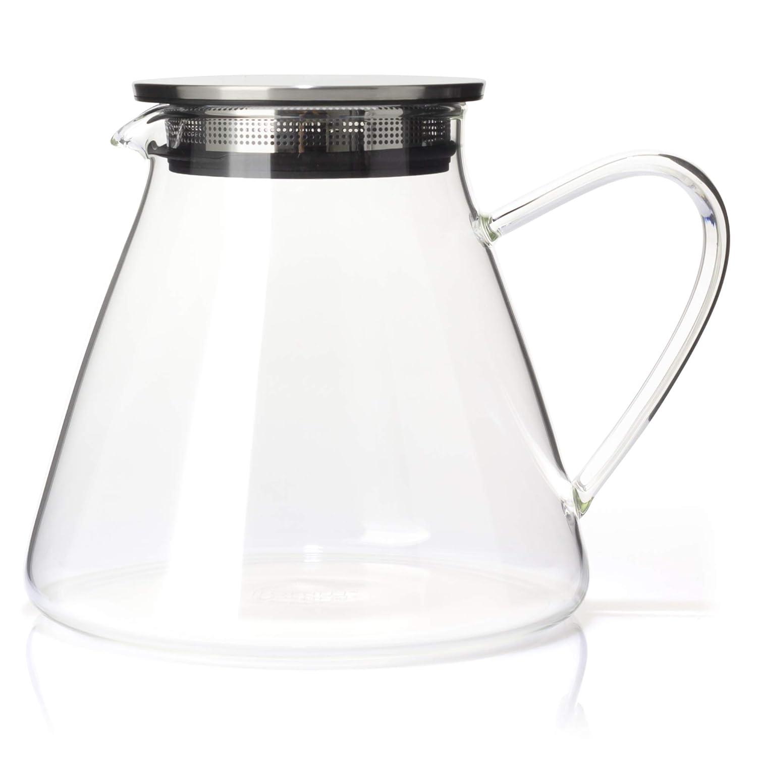FORLIFE Fuji Glass Teapot with Filter Lid (32 ounces)