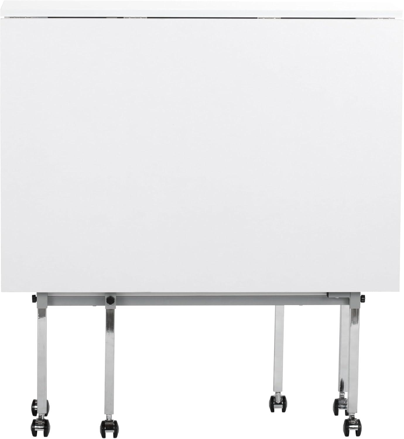 Sew Ready 58.75'' x 36.5'' Foldable Sewing Table with Sewing Machine Platform and Wheels