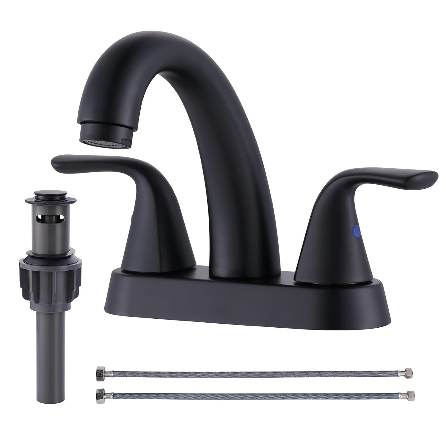 1.2 Flow Centerset Bathroom Sink Faucet with Drain
