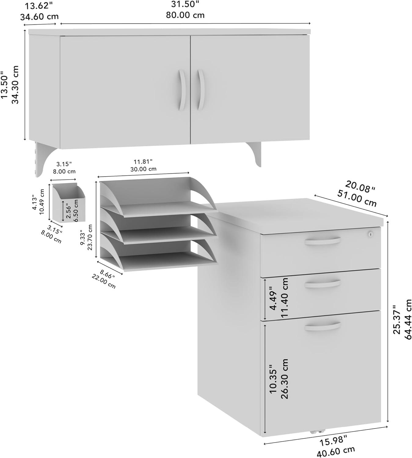 Bush Business Furniture Office In An Hour 3 -Drawer File Cabinet & Accessory Kit