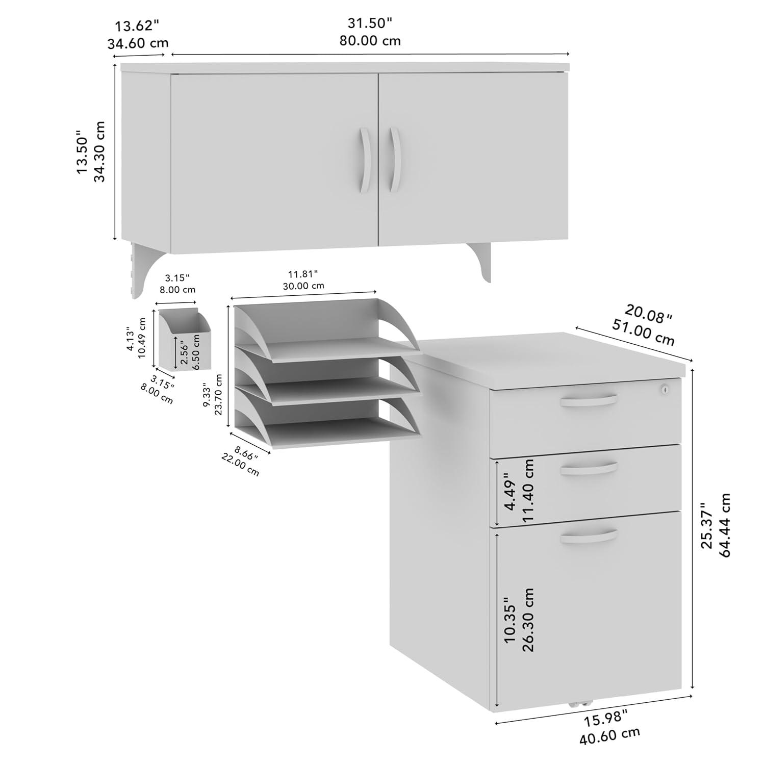 Bush Business Furniture Office In An Hour 3 -Drawer File Cabinet & Accessory Kit