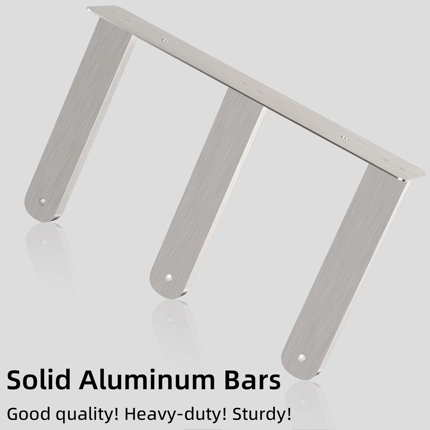 Brushed Nickel Wall Mounted 3-Bar Towel Rack