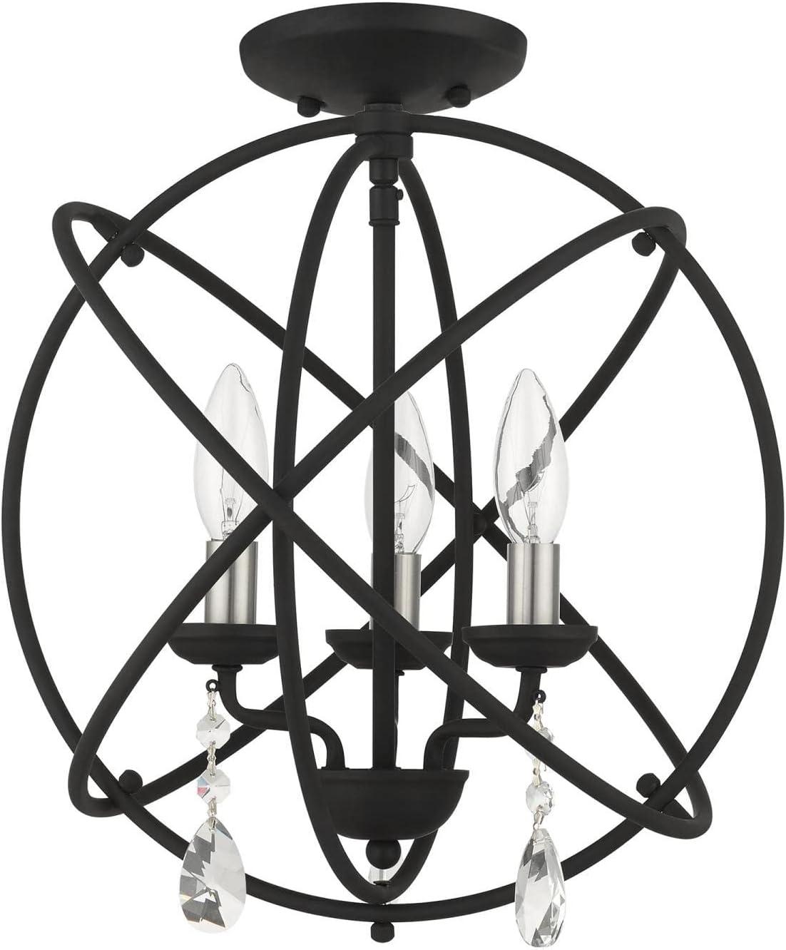 Livex Lighting Aria 3 - Light Chandelier in  Black