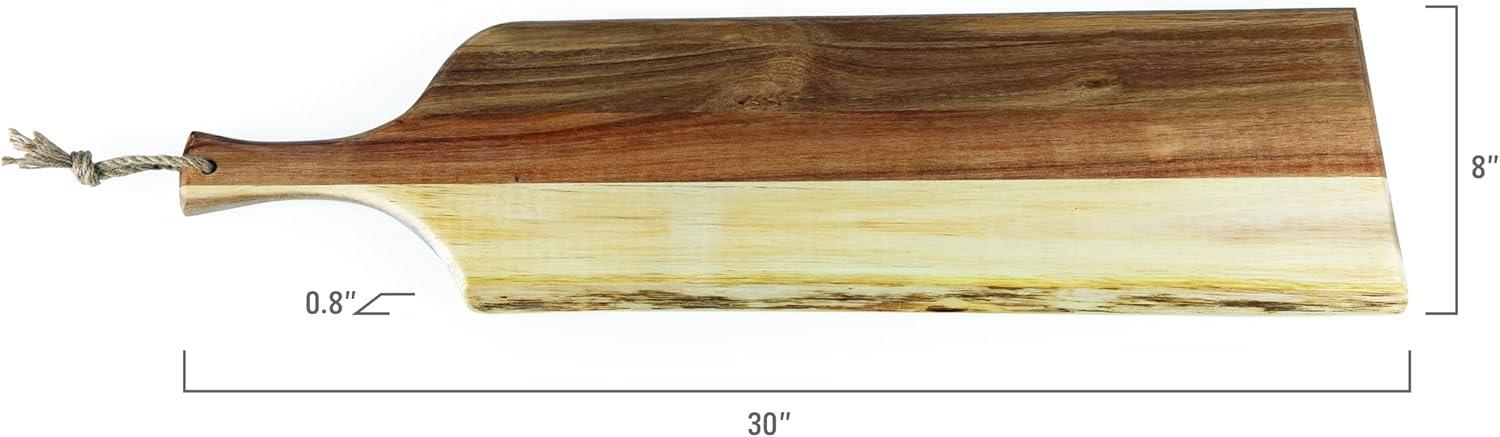 Artisan 30" Acacia Wood Paddle Serving Board