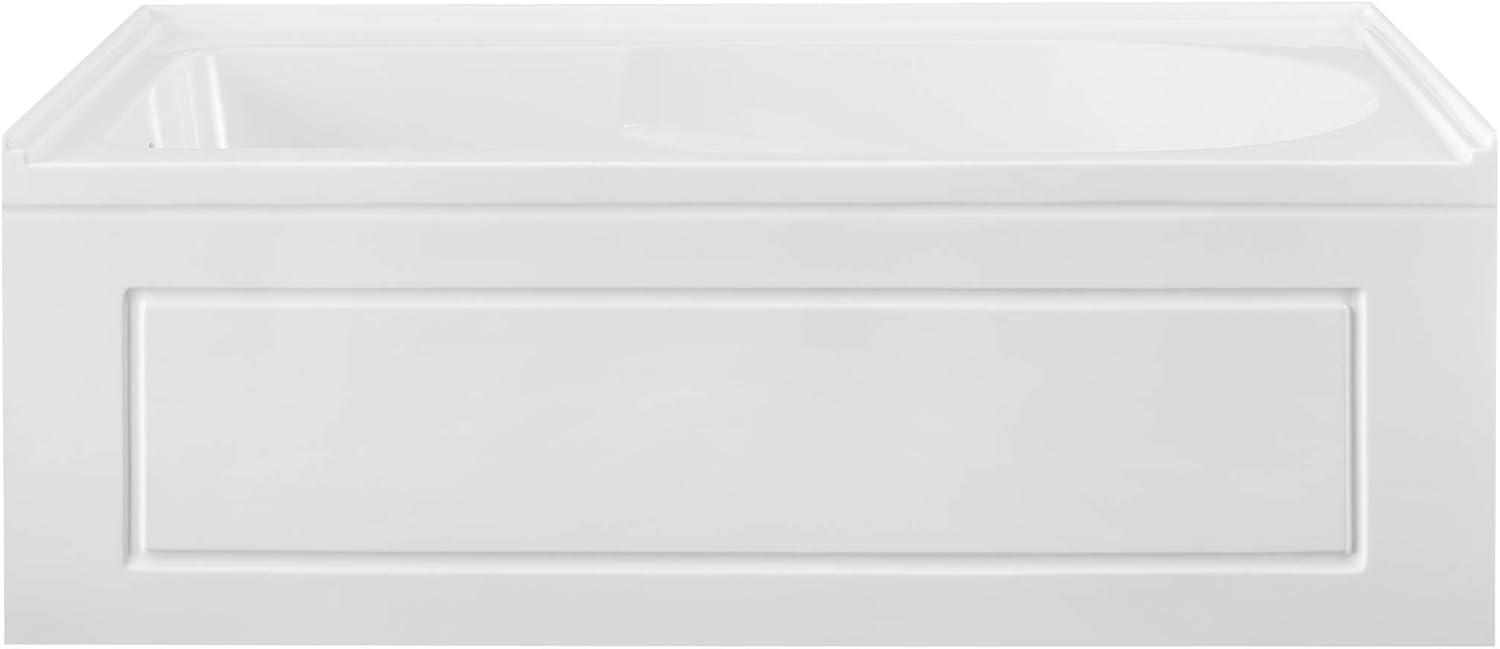 Concorde 60" x 32" Acrylic Glossy White, Alcove, Integral, Apron Bathtub