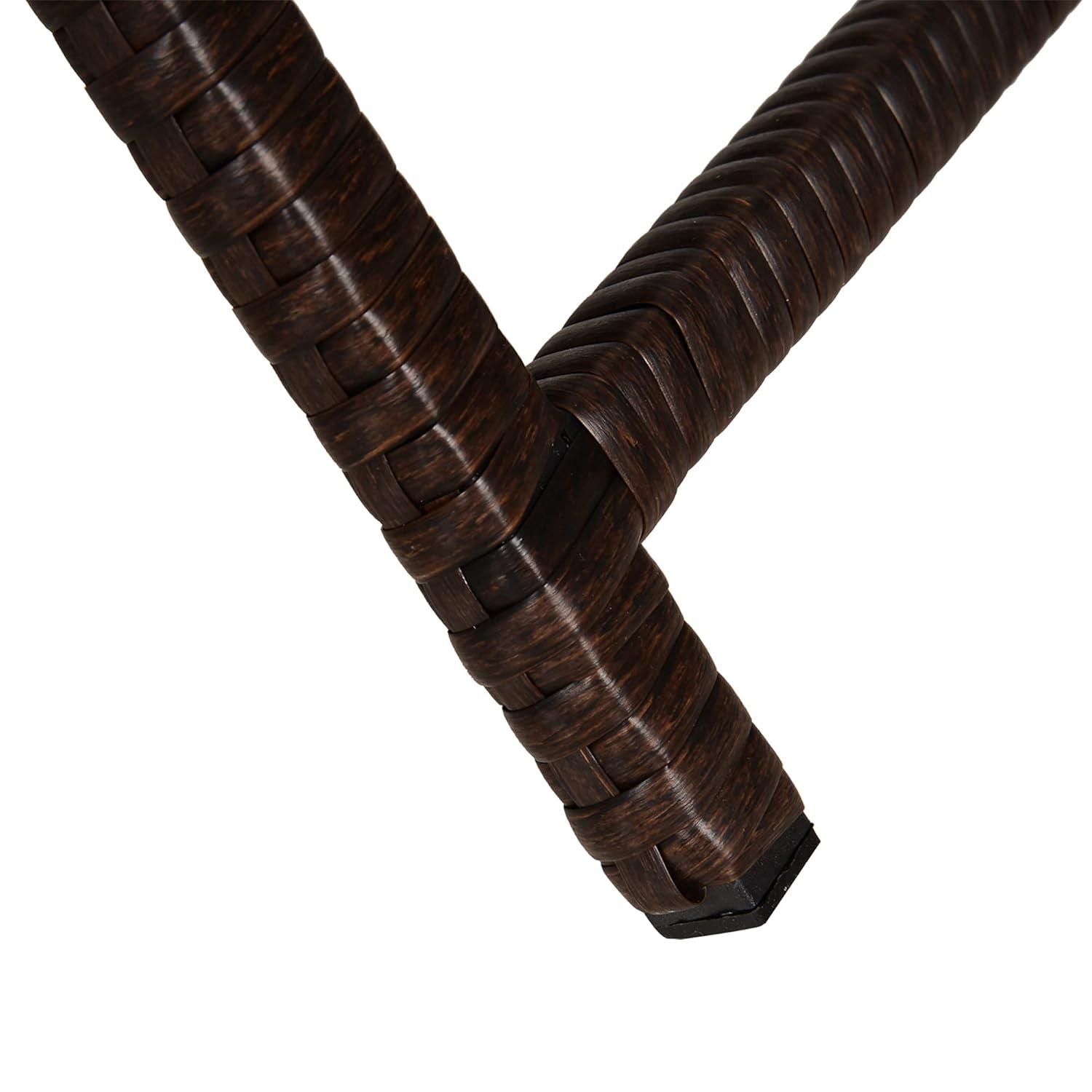 Outsunny Patio Chaise Lounge, Pool Chair with 5 Position Adjustable Backrest & Cushion, Outdoor PE Rattan Wicker Sun Tanning Seat, 28", Cream