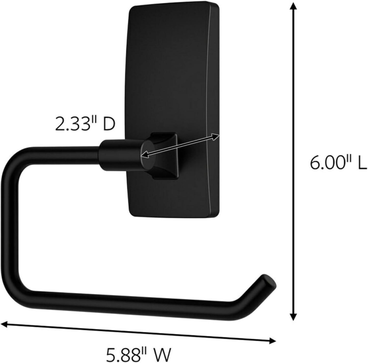 Command Bath Matte Black Toilet Paper Holder, 1 Toilet Paper Holder, 2 Strips