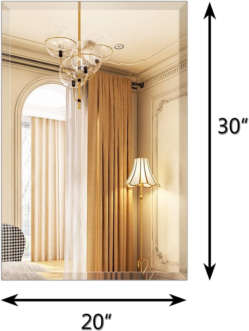Empire Art Direct Frameless Beveled Prism Wall Mirror - Clear 20 in. x 0.39 in. x 30 in.