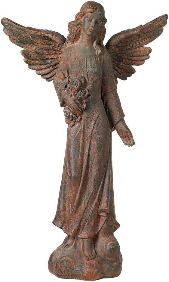 Kensington Hill Large Tall English Tudor Angel Garden Statue Sculpture Holy Decor Outdoor Garden Front Porch Patio Yard Outside Home 41 1/2" High