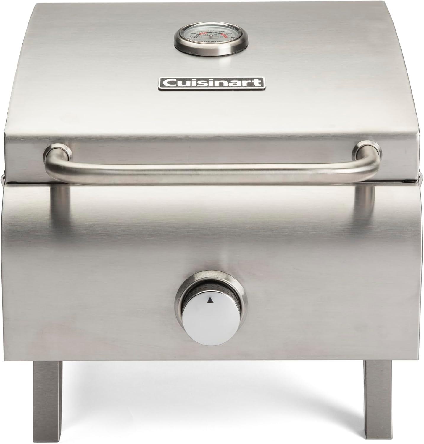 Cuisinart 1 Burner Silver Propane Portable Gas Grill