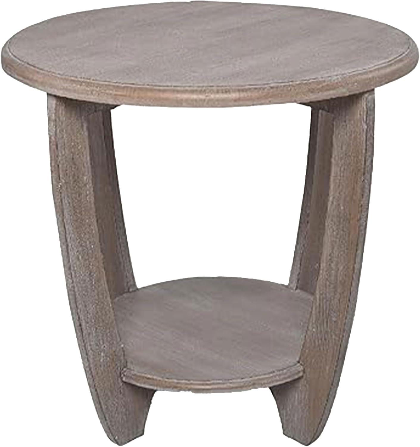 Ophelia & Co. Flora Rustic Farmhouse End Table with Storage Shelf, French Country Accent Side Table