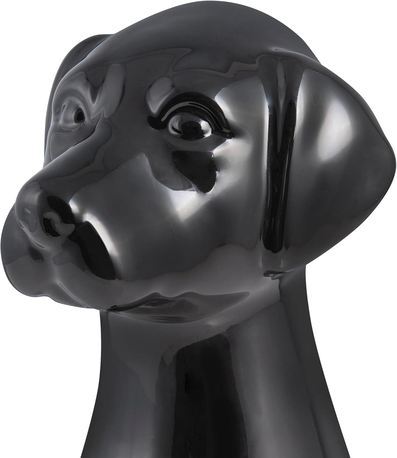 Black Lab Ceramic Toilet Brush And Holder by Allure Home Creation