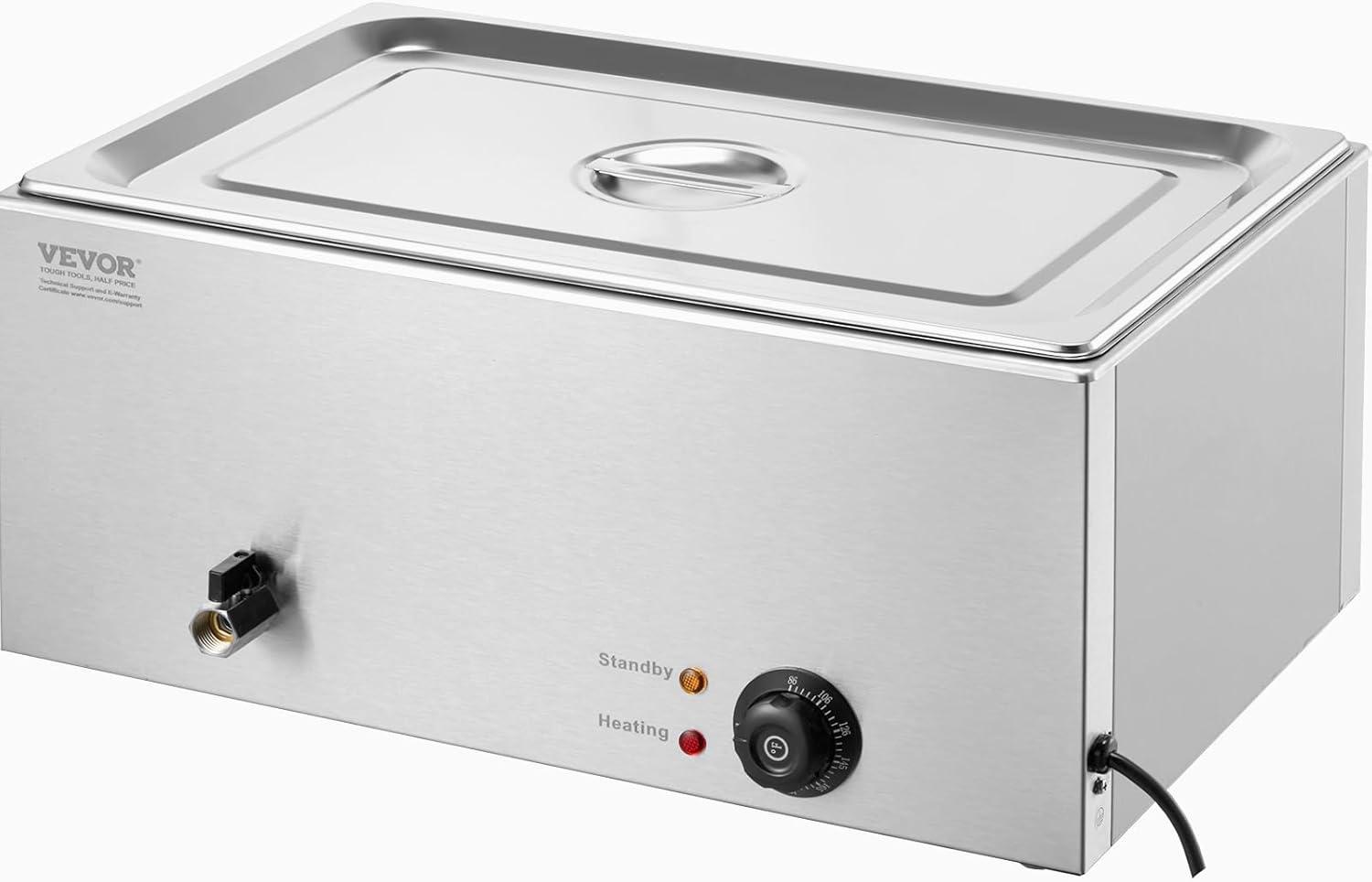 Latitude Run® Commercial Electric Food Warmer Countertop Buffet 1*19Qt Pan Bain Marie