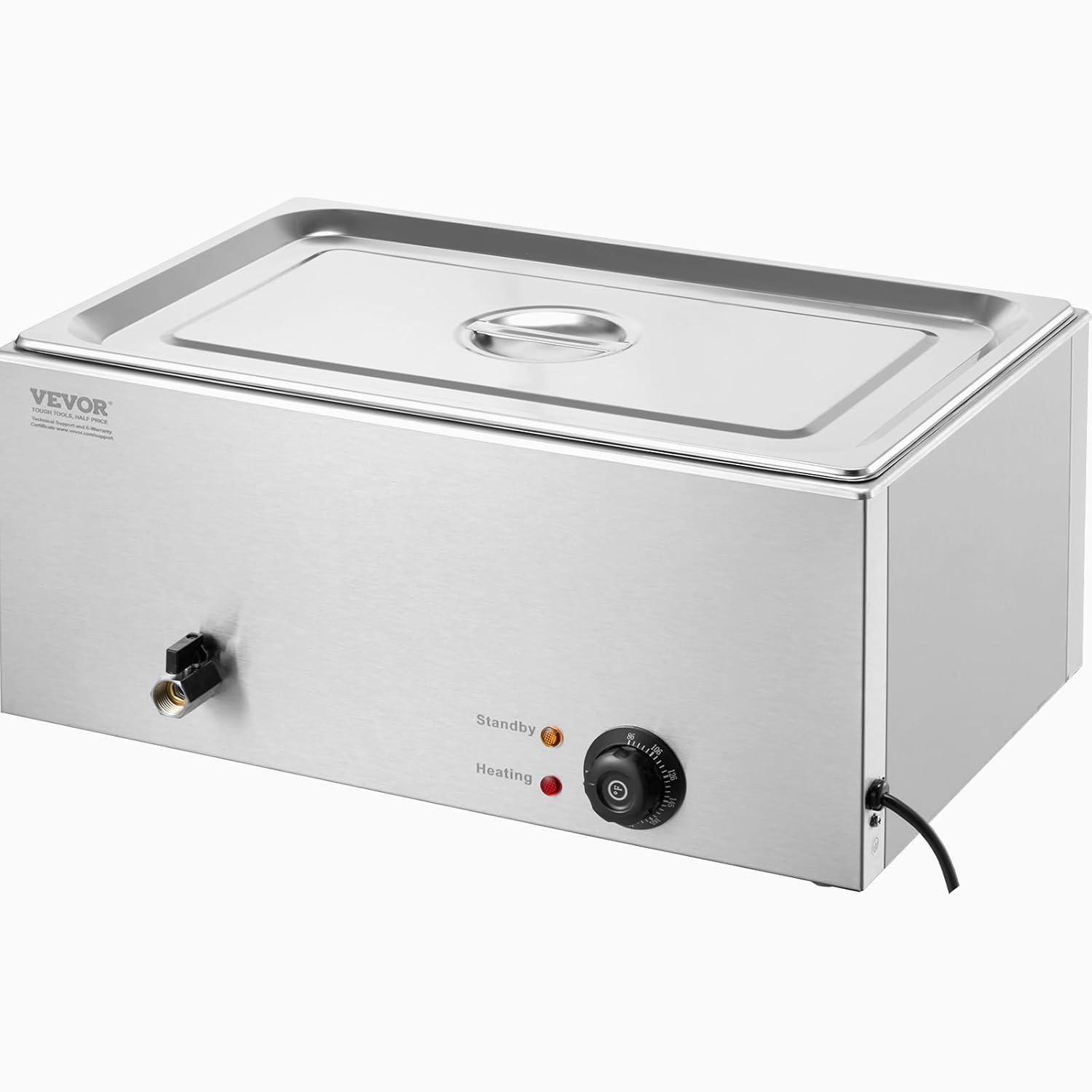 Latitude Run® Commercial Electric Food Warmer Countertop Buffet 1*19Qt Pan Bain Marie