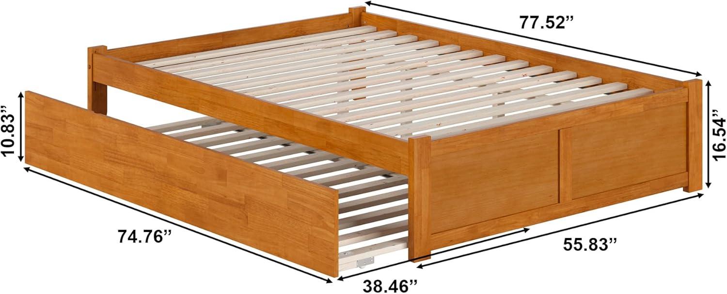 Solid Wood Platform Storage Bed