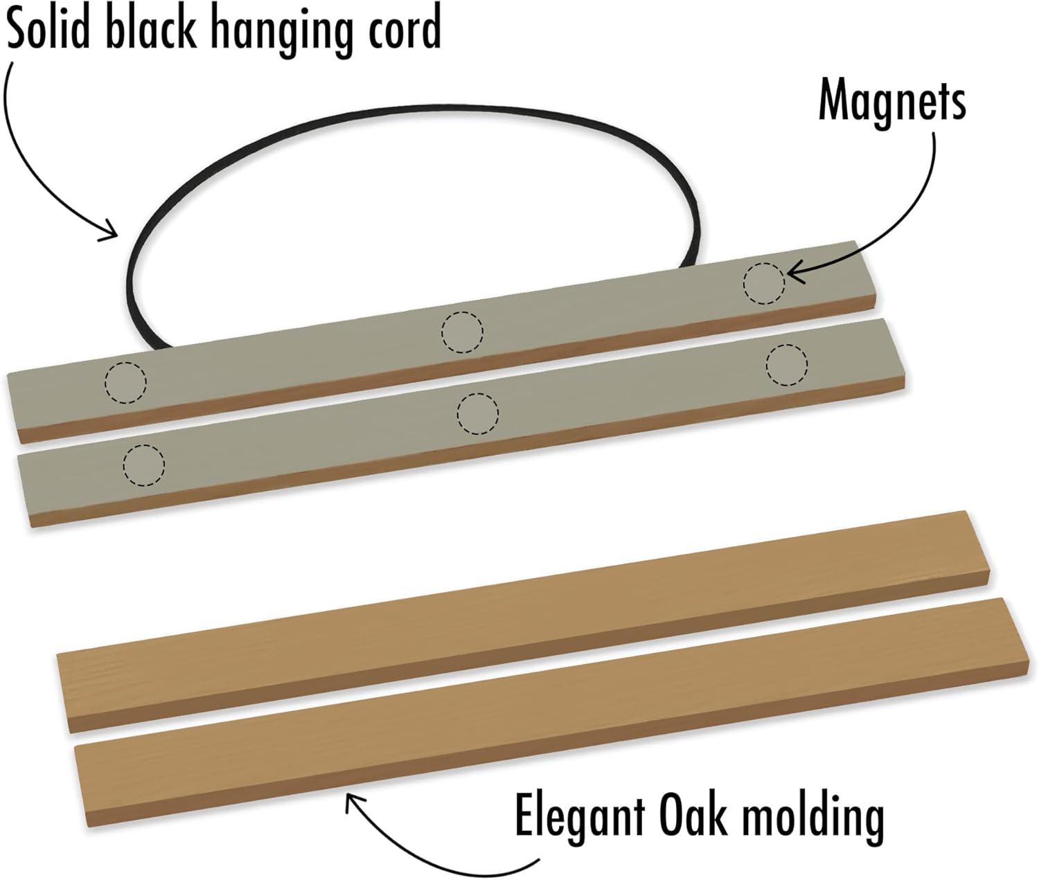 Magnetic Poster Frames, Wooden Poster Hanger Frame for Posters, Prints, and Photos