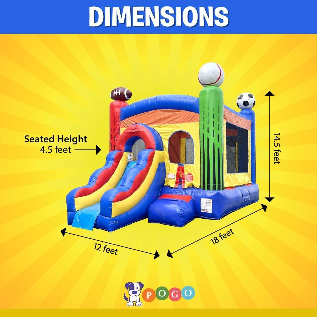 Pogo Bounce House Crossover Bounce House with Slide