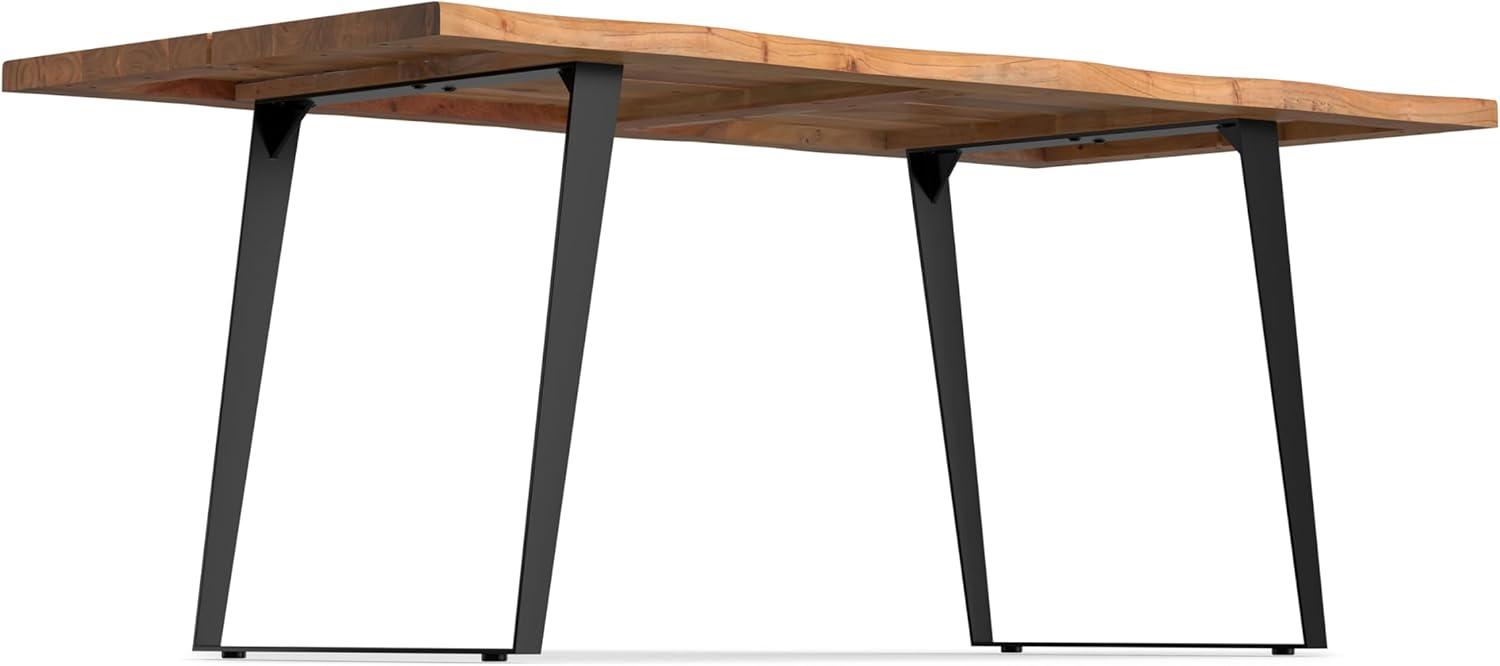 Delta 72 inch x 36 inch Rectangle Modern Industrial Dining Table in Natural