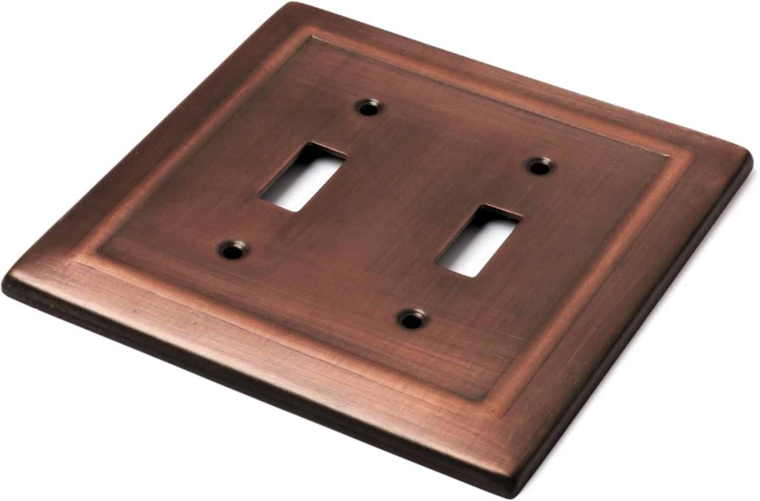 Monarch Abode Architectural 2 - Gang Toggle Light Switch Standard Wall Plate (Set of 2)