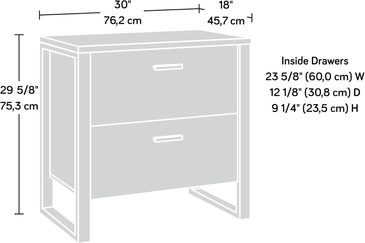 Sauder Rock Glen 2 Drawer File Cabinet Blade Walnut