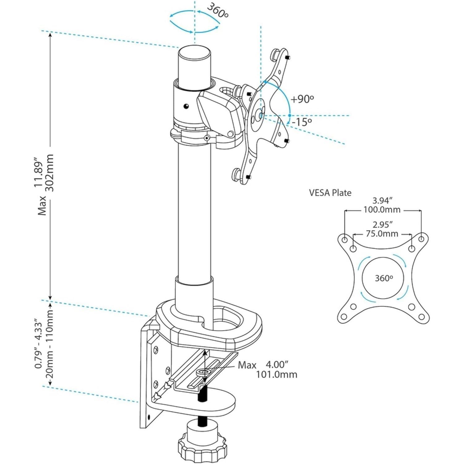 StarTech Monitor Mount for 12" to 30" Screens