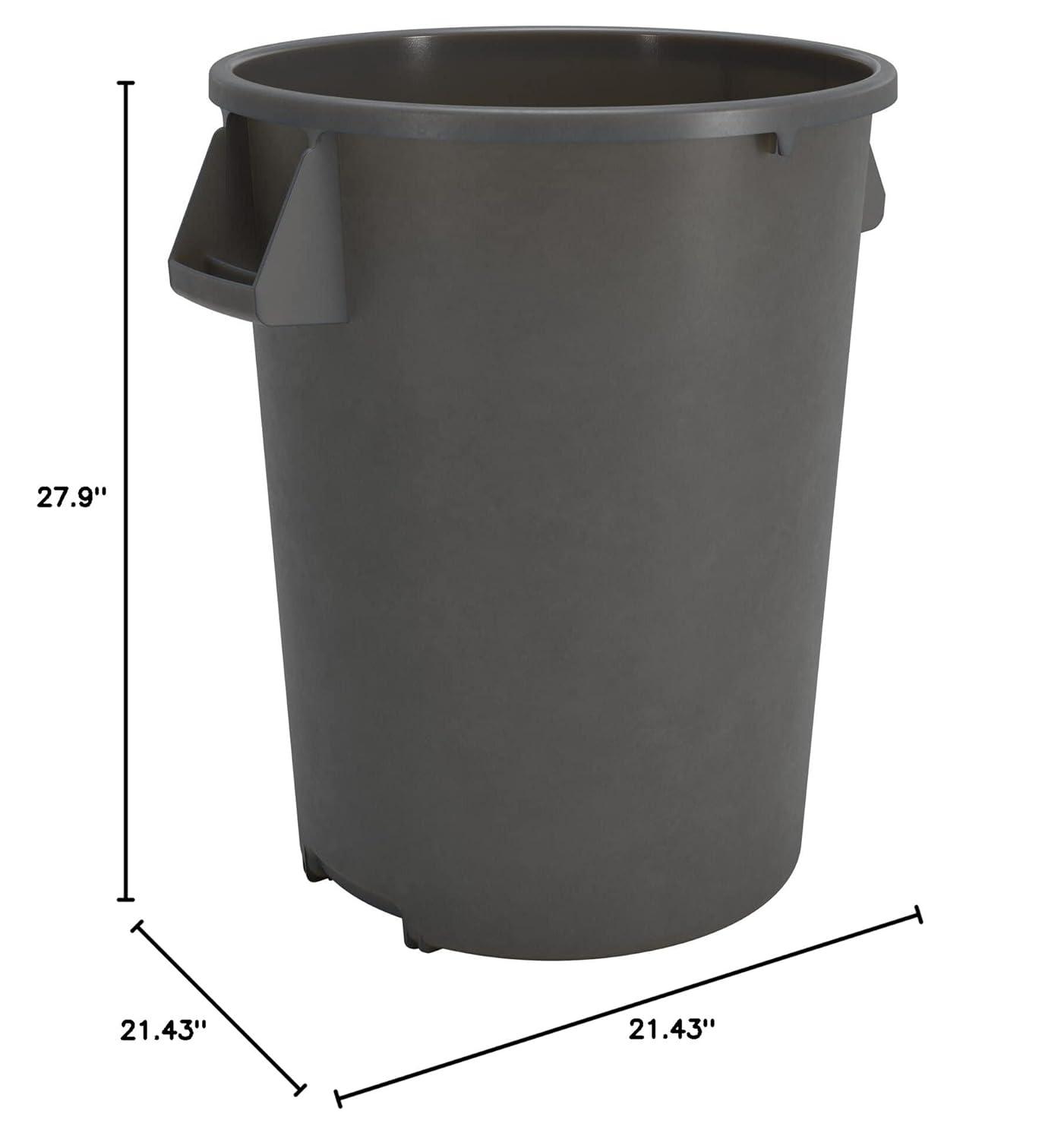 Carlisle 84103223 Bronco Gray 32 Gallon Waste Container