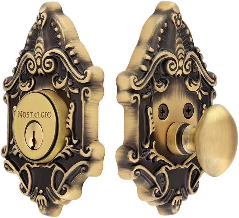 Nostalgic Warehouse Victorian Plate Single Cylinder Deadbolt