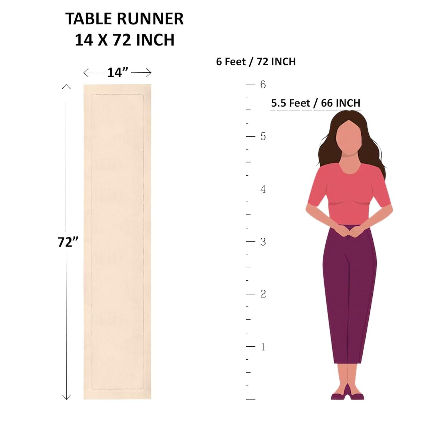 Solino Home Festive Edge Linen Table Runner