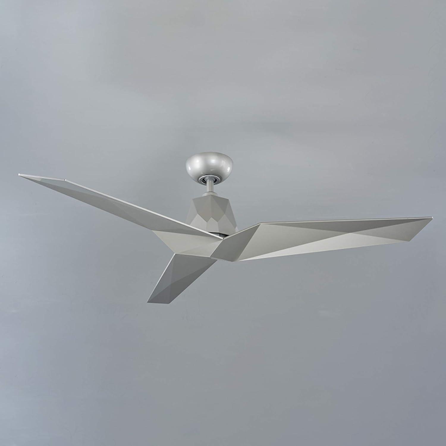 Vortex Indoor and Outdoor 3-Blade Smart Ceiling Fan 60in Automotive Silver with Remote Control