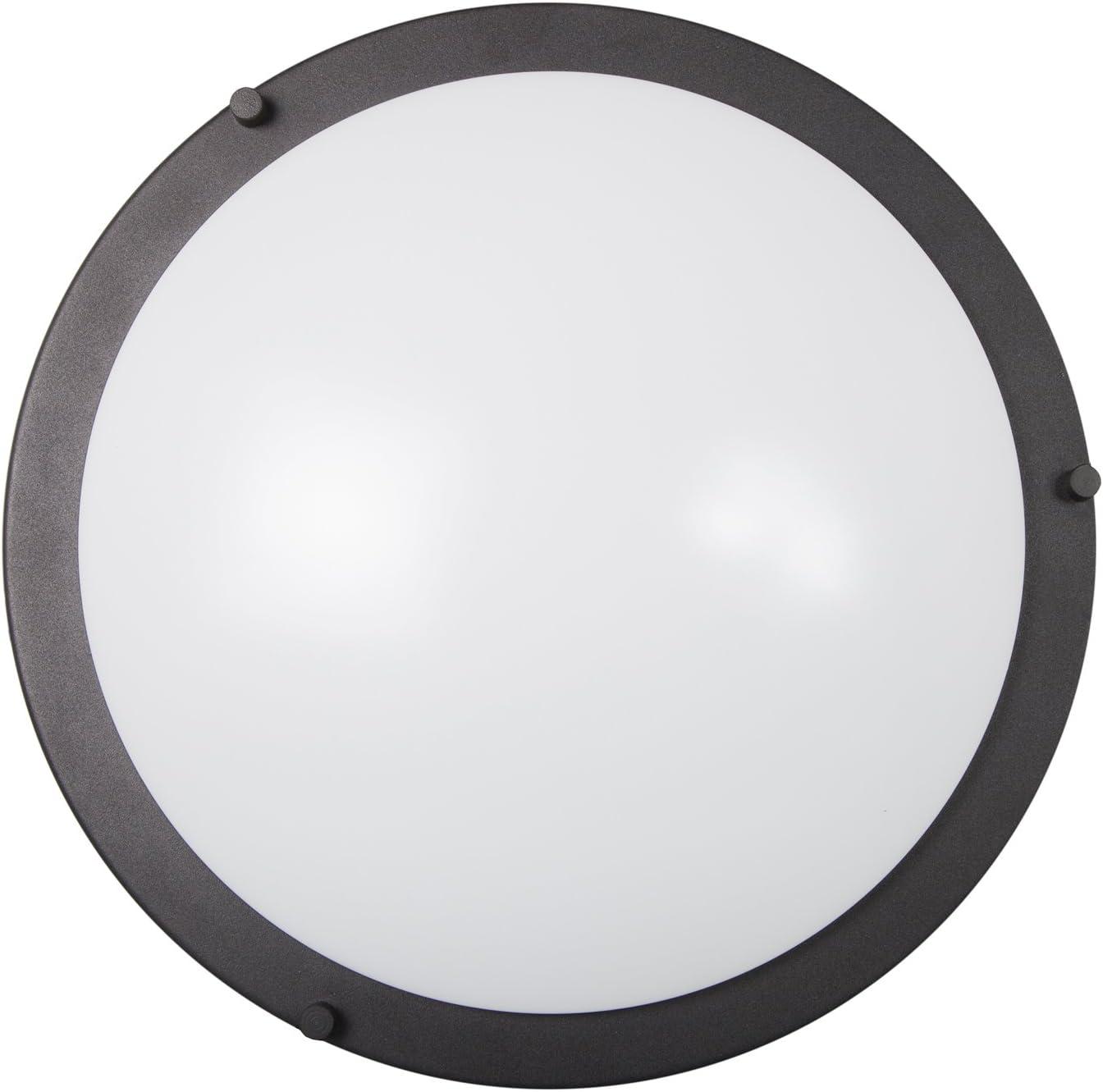 Sleek Black Satin Nickel 14" LED Ceiling Light - Energy Efficient