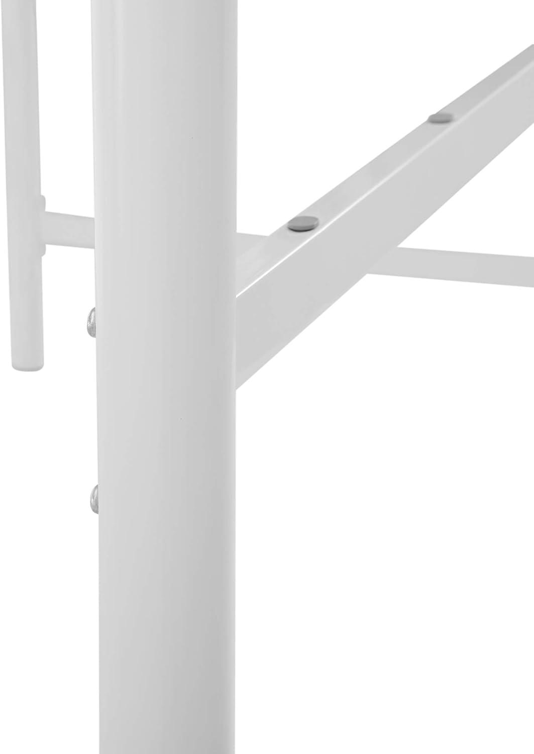 Walker Edison Premium Traditional Twin Metal Loft Bed, White