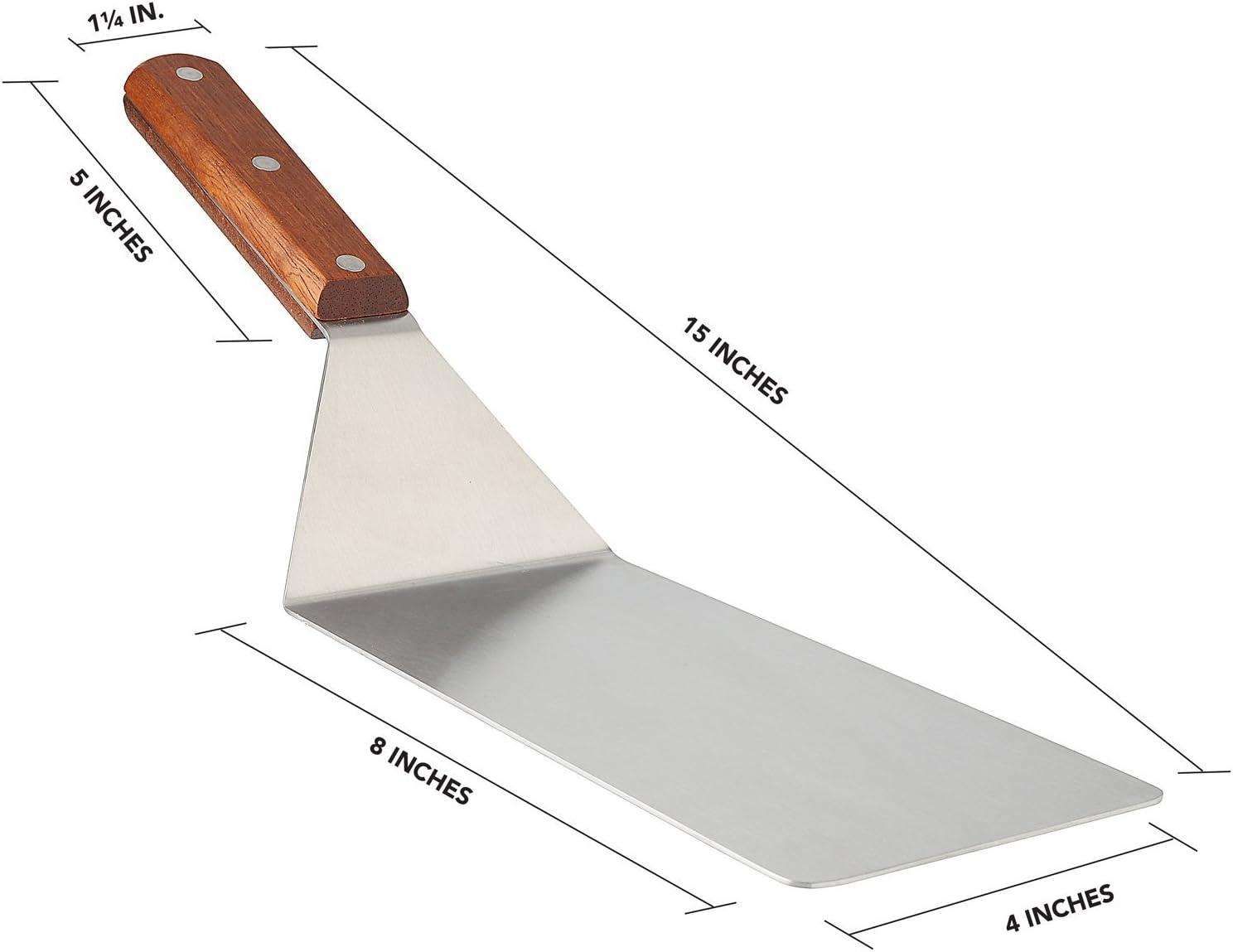 15-Inch Stainless Steel Spatula with Wooden Handle