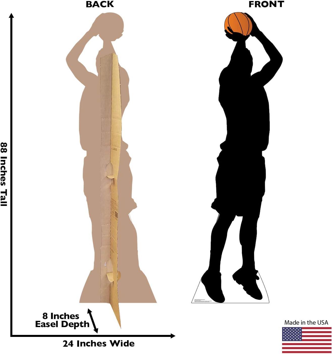 Life-Size Black Basketball Player Silhouette Cardboard Standee