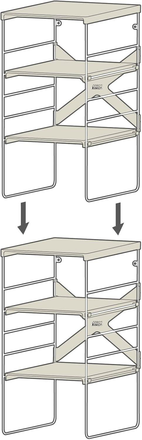 Adjustable Metal Stackable Shoe Rack for 4 Pairs